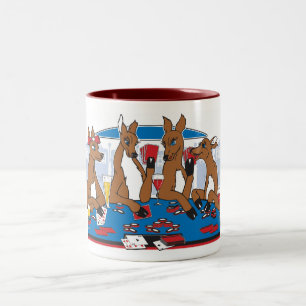 Poker Playing Bachelorette Party Two-Tone Coffee Mug