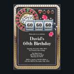 Poker Playing Card Casino Birthday Invitation<br><div class="desc">Poker Playing Card Casino Gold birthday invitation. Casino theme gold glitter invite,  18th 20th 21st 30th 40th 50th 60th 70th 80th 90th 100th,  Any age. For further customisation,  please click the "Customise it" button and use our design tool to modify this template.</div>