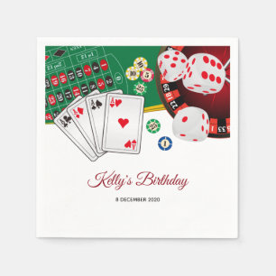 Poker Playing Card, casino, Cocktail Paper Napkins