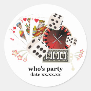 Poker Playing Card, casino,   party stickers