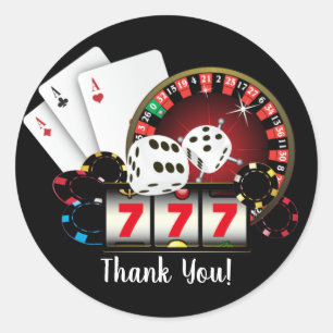 Poker Playing Card, casino,   thank you stickers