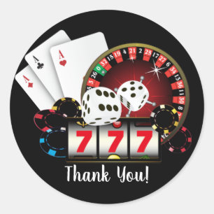 Poker Playing Card, casino,   thank you stickers