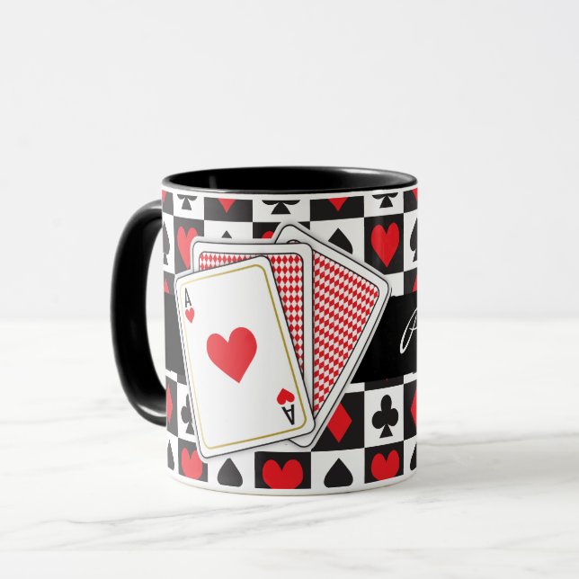 Poker Playing Card Coffee Mug (Front Left)