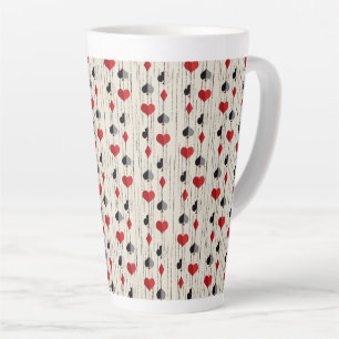 Poker Playing Card Symbols Latte Mug