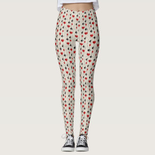 Poker Playing Card Symbols Leggings