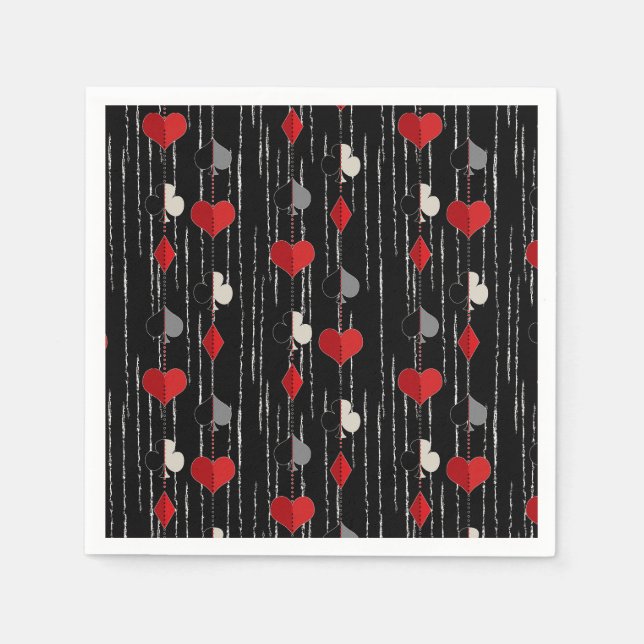 Poker playing card symbols. napkin (Front)