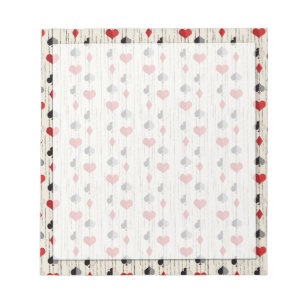Poker Playing Card Symbols Notepad