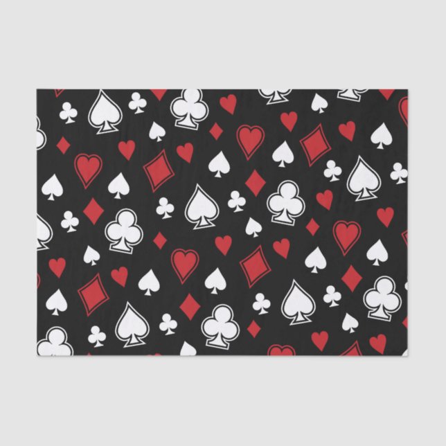 Poker Playing Cards Tissue Paper (Front)