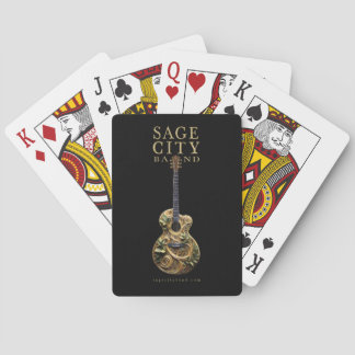 Poker playing cards with Sage City band design.