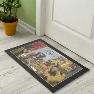 Poker Playing Dogs Doormat