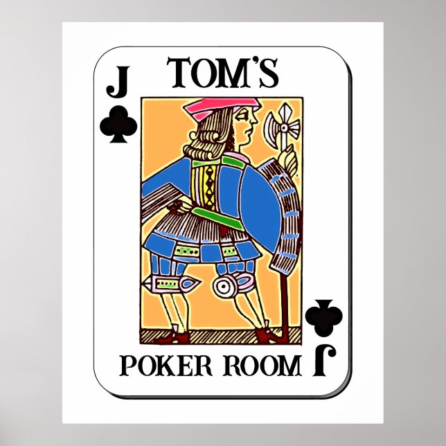 Poker Poster - Customisable - Jack of Clubs (Front)