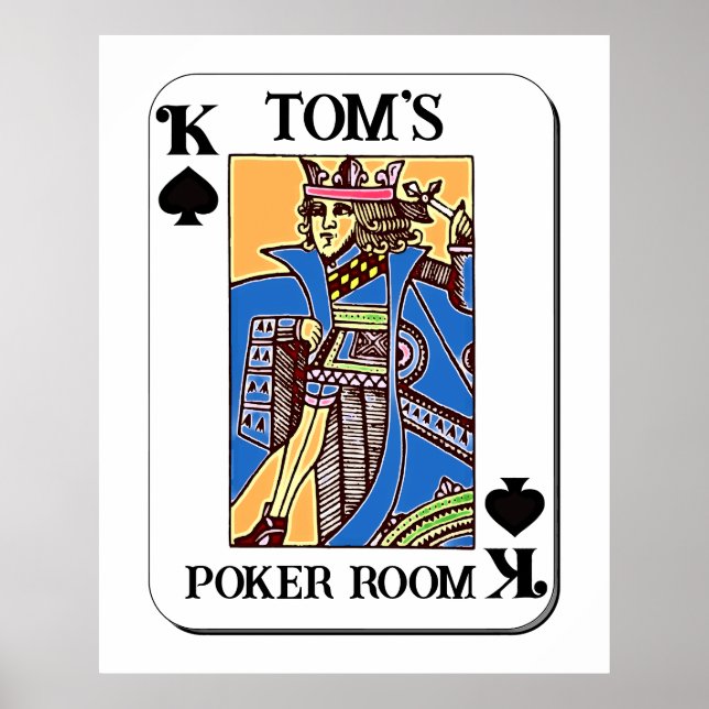 Poker Poster - Customisable - King of Spades (Front)
