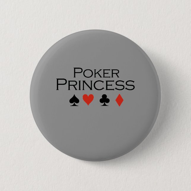 Poker Princess T-shirt 6 Cm Round Badge (Front)