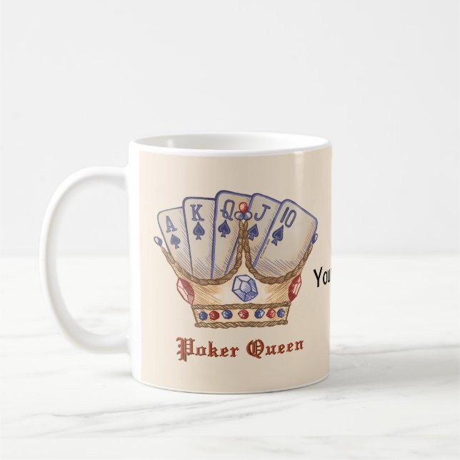 Poker Queen Coffee Mug (Left)
