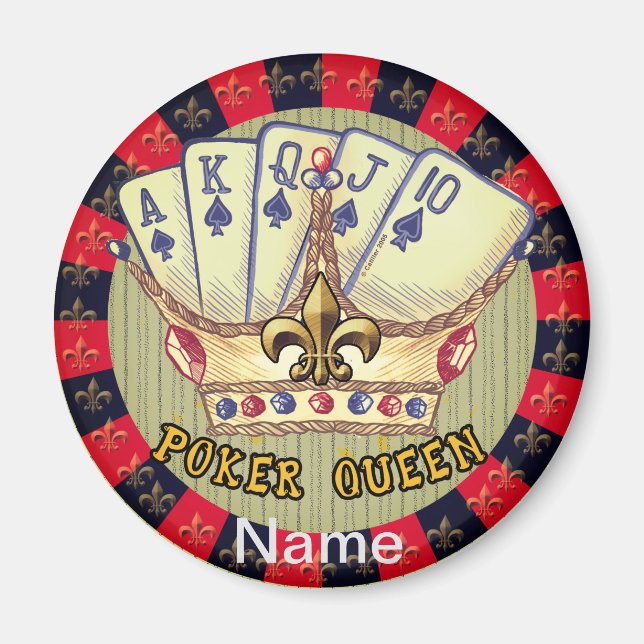 Poker Queen   magnet (Front)