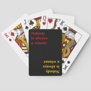 poker quote typography playing cards
