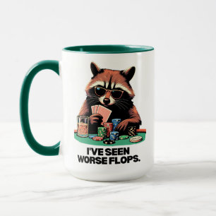 Poker Racoon I’ve Seen Worse Flops Mug
