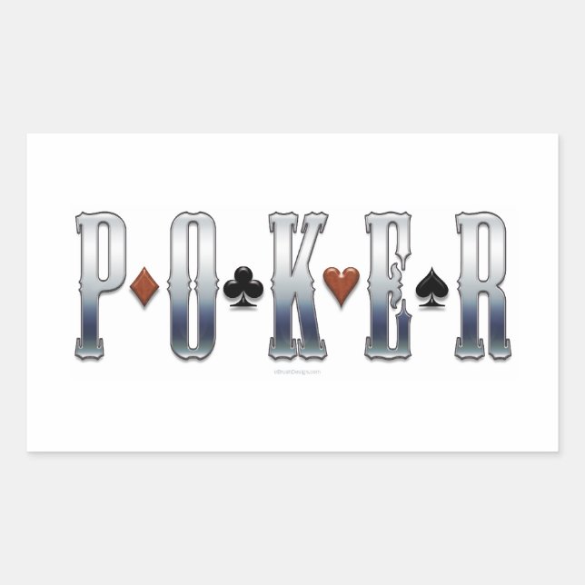 Poker Rectangular Sticker (Front)