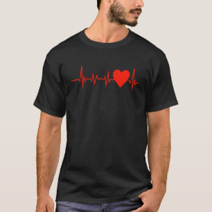 Poker Red Heart Heartbeat Poker Cards Women And Me T-Shirt