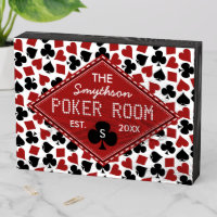 Poker Room Casino Game Personalised Name Monogram