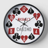 Poker Room Casino Suits Customisable Name Text