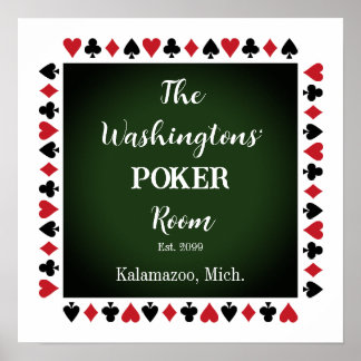 Poker Room for Him Poster Print