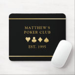 Poker Room Tournament Player Personalized Mouse Mat<br><div class="desc">Personalized mousepad for the online card tournament player that you can add custom text for any type of game: poker,  bridge,  black jack - just type it in with the online gambler's name and birth year or date they started playing so often.</div>
