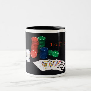 Poker Royal Flush Two-Tone Coffee Mug