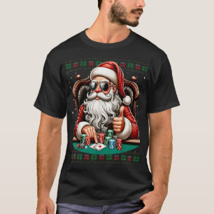 Poker Santa Poker Player Ugly Christmas Sweater 