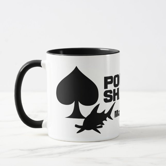 Poker Shark custom name mugs (Left)