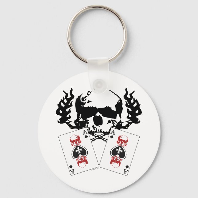 Poker Skulls Keychain (Front)