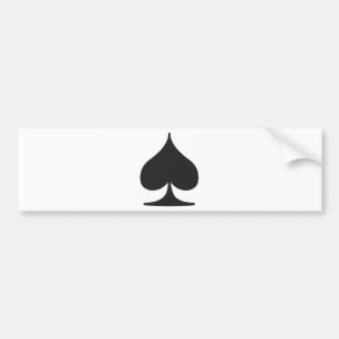 Poker Spade Suit Gambling Bumper Sticker