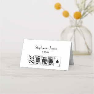 Poker Straight Flush Spades Place Card Escort Card