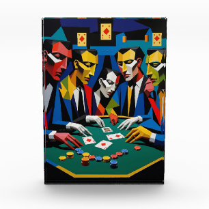Poker Strategy Abstract Geometric Art Photo Block