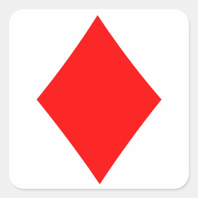 Poker Suite Diamond Square Sticker (Front)