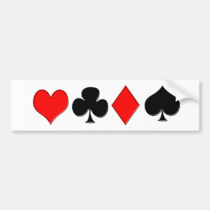 Poker Suits Bumper Sticker