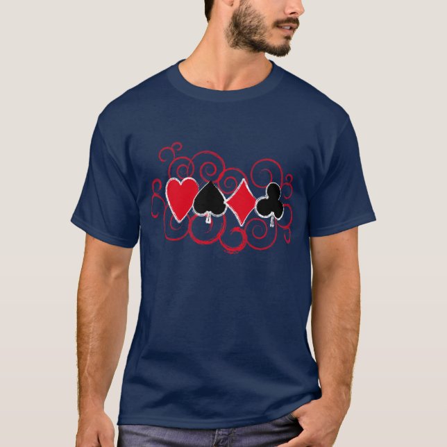 Poker Swirls T-Shirt (Front)