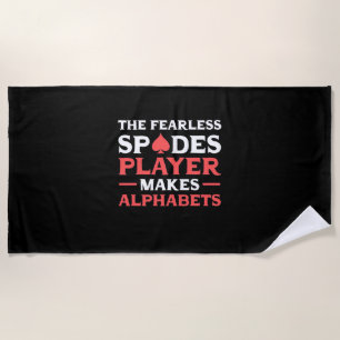 Poker The Fearles Spades Player Beach Towel
