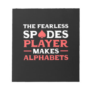 Poker The Fearles Spades Player Notepad