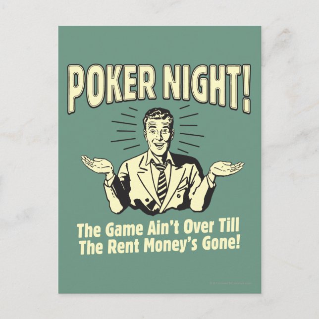 Poker: The Game Ain't Over Postcard (Front)