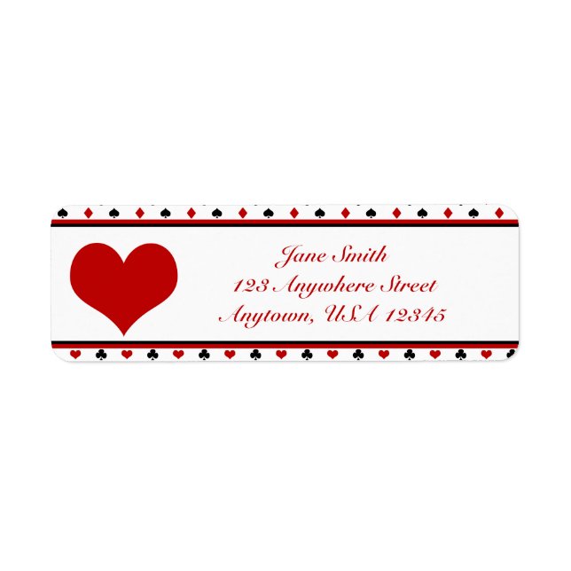 Poker Theme | Playing Card Suits | Red Heart (Front)