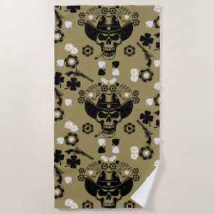 Poker Themed Lucky Beach Towel