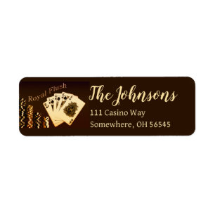 Poker Themed Return Address Labels