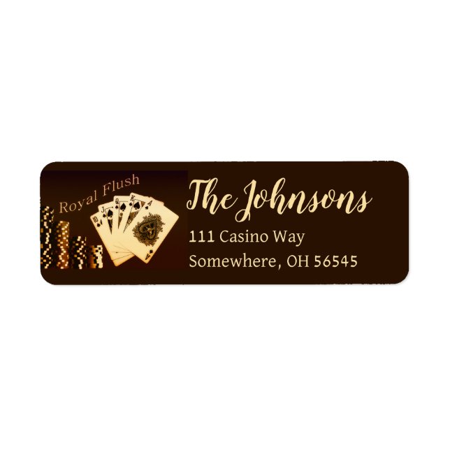 Poker Themed Return Address Labels (Front)
