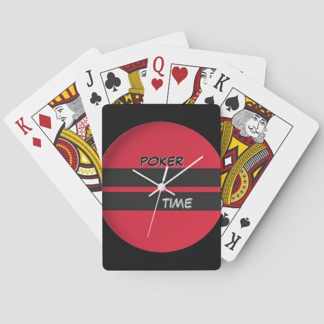 Poker Time Red Black  Playing Cards (Back)