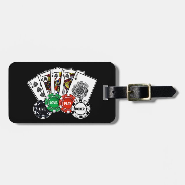 Poker v1 luggage tag (Front Horizontal)