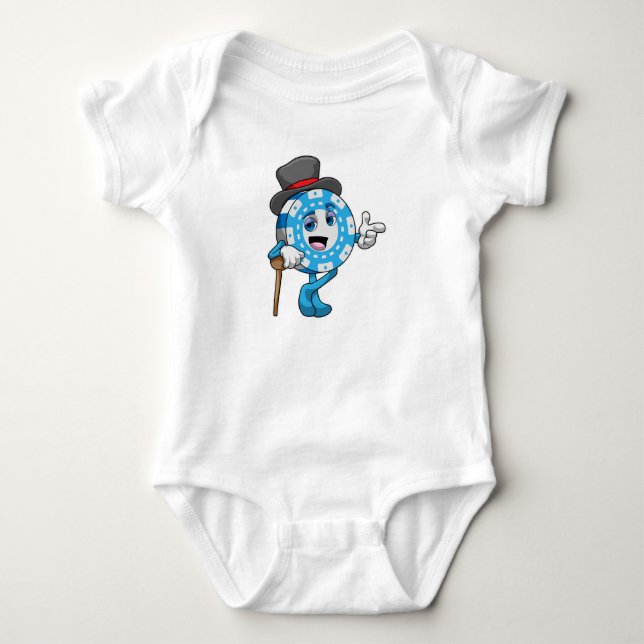 Poker with Poker chips Baby Bodysuit (Front)