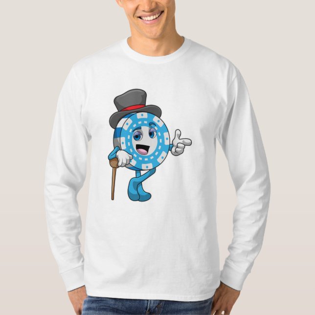 Poker with Poker chips T-Shirt (Front)