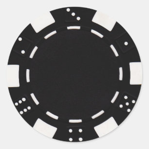 pokerchip sticker black