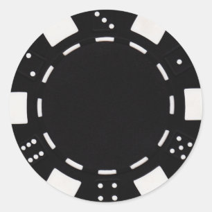 pokerchip sticker black